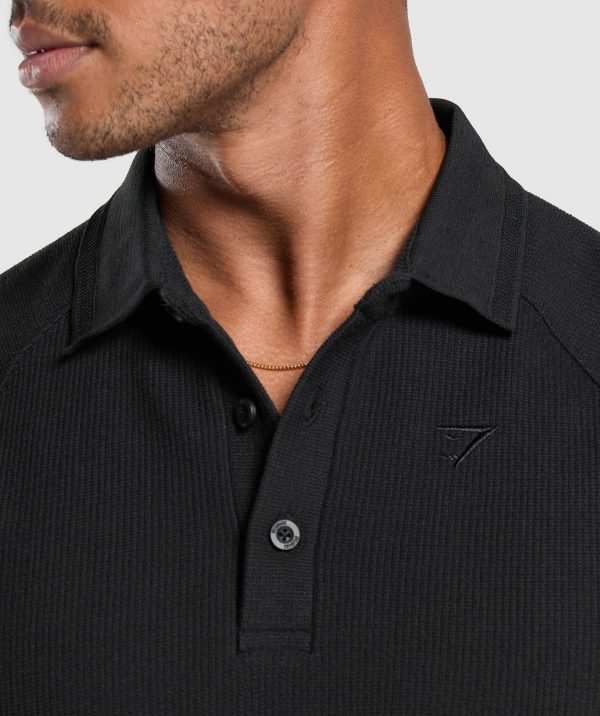 Waffle Polo Shirt - Image 5